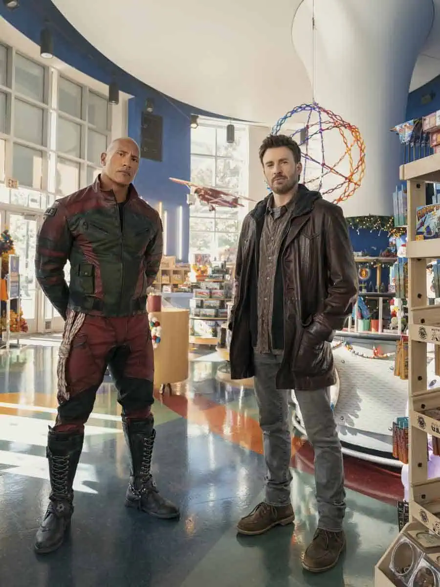 red one chris evans y dwayne johnson