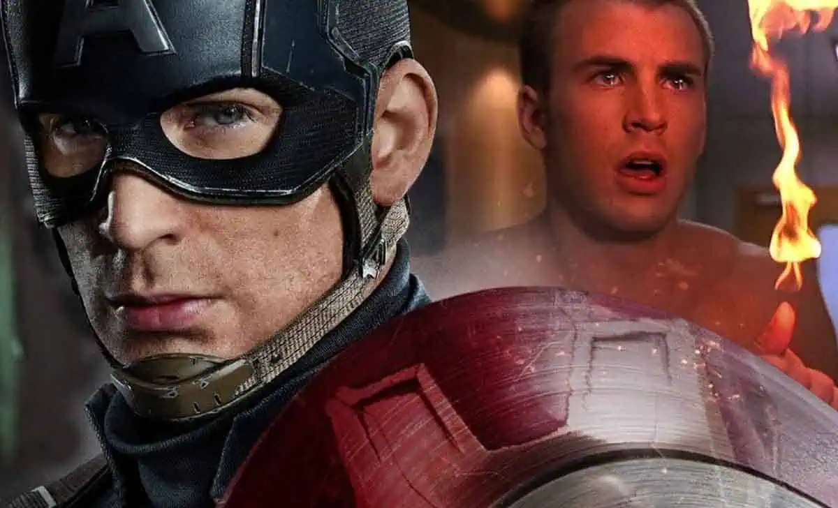 Chris Evans como Capitán América y Antorcha Humana