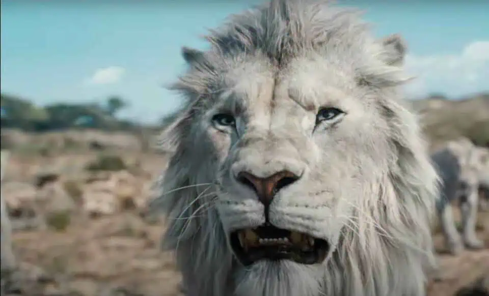 los leones blancos en mufasa: the lion king: entre la realidad y la ficción