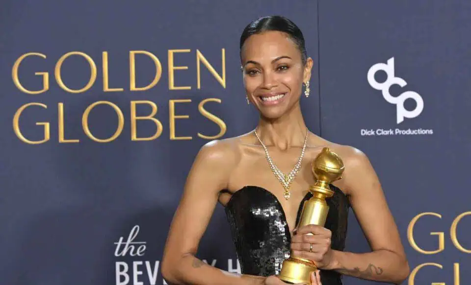 zoe saldaña ganadora del globo de oro por emilia pérez