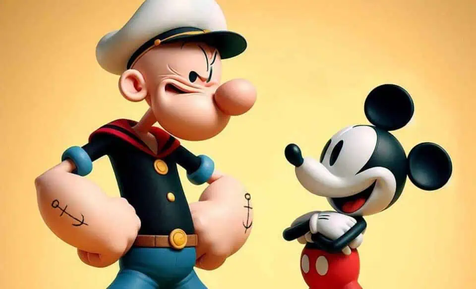 popeye y mickey mouse